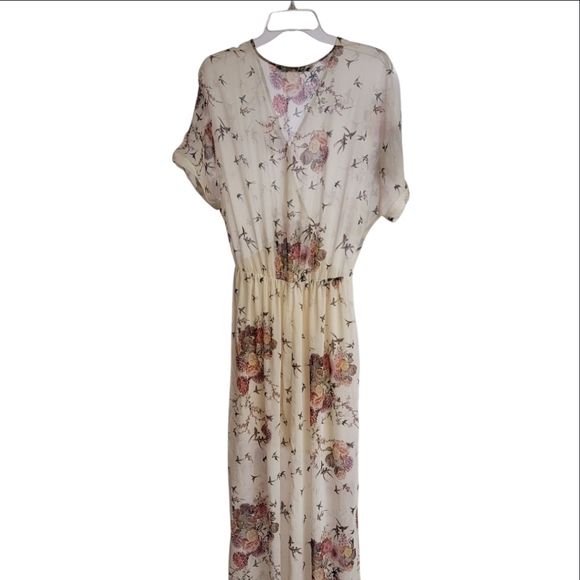 EUC Zara Trafaluc Floral Sheer Maxi Dress - Picture 6 of 10